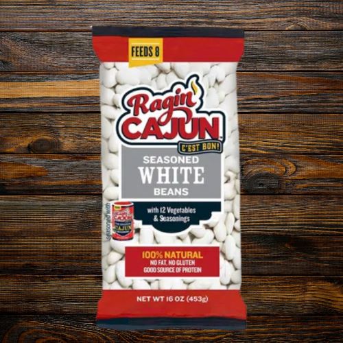 Ragin Cajun Seasoned White Beans, 16oz Bag